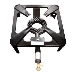 Cast Iron Wok Burner on Steel Frame