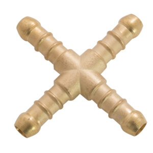 Brass ‘X’ Connector 8mm